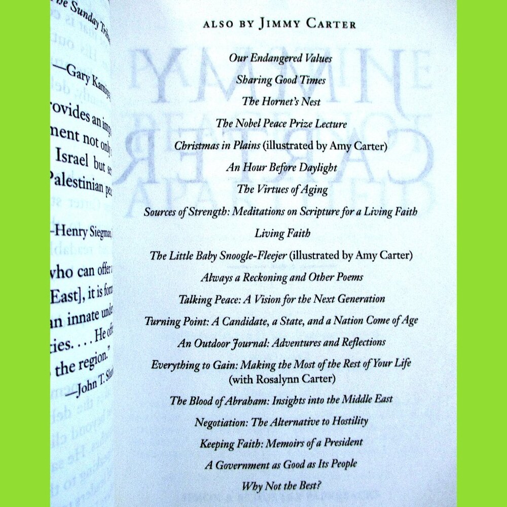 Book - Jimmy Carter's Palestine: Peace Not Apartheid - Picture 15 of 16